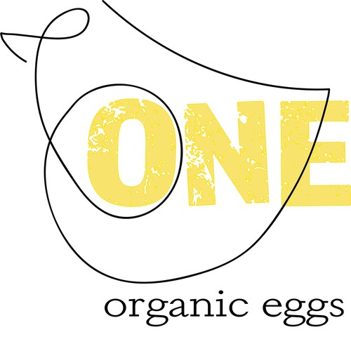 Minimal logo concept for free-range organic eggs