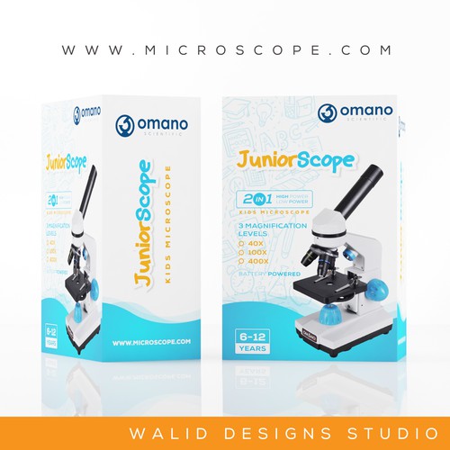 microscope for kids packaging design