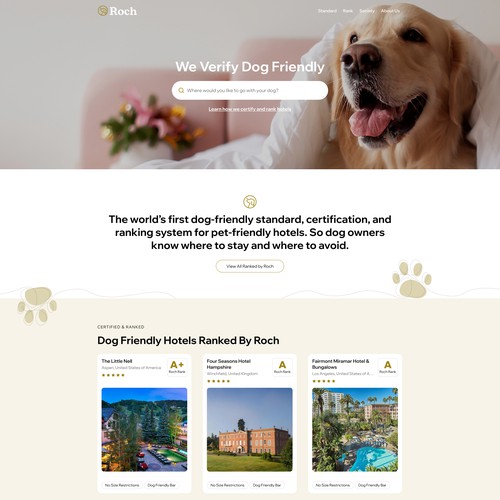 Dog Friendly Hotel Ranking Website