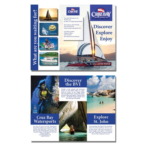 New brochure design wanted for Cruz Bay Watersports