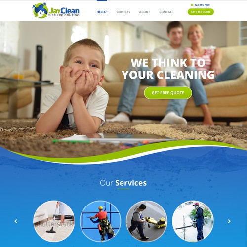 Create a modern and agile design for cleaning services.