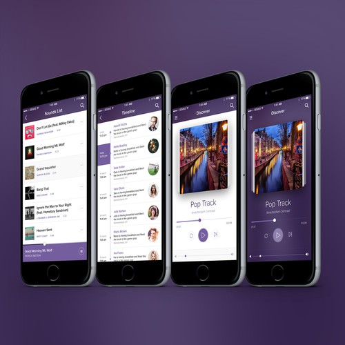 Social Music iOS App Design