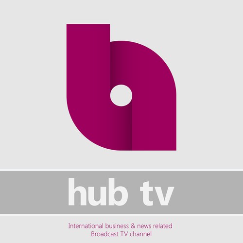 Logo for international business & news related broadcast TV channel HUB