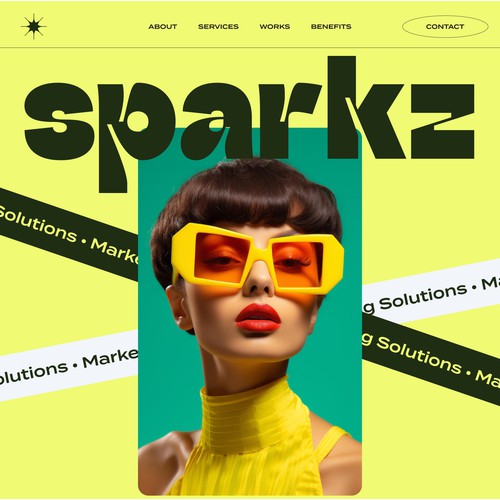 Modern and trendy website for Sparkz  Marketing Agency