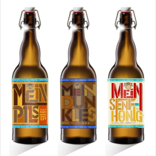 Craft beer labels for a small German brewery