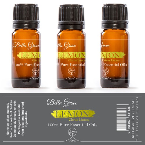 Bella Grove Essential Oils Label Design