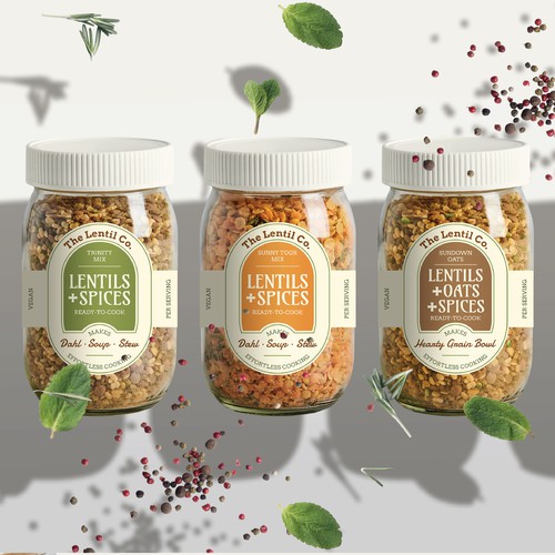 Organic label designs for The Lentil Co.