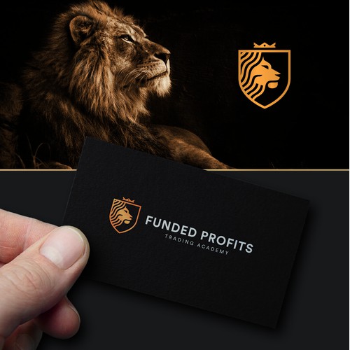Clean and luxurious logo concept for Funded Profits Trading Academy