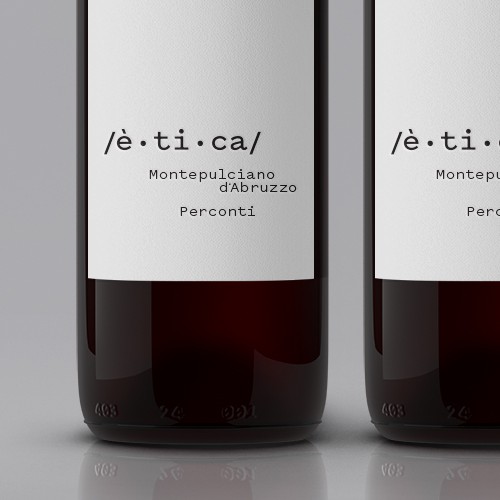 Minimalist wine label design