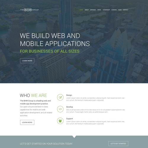 New website design for web and mobile app company