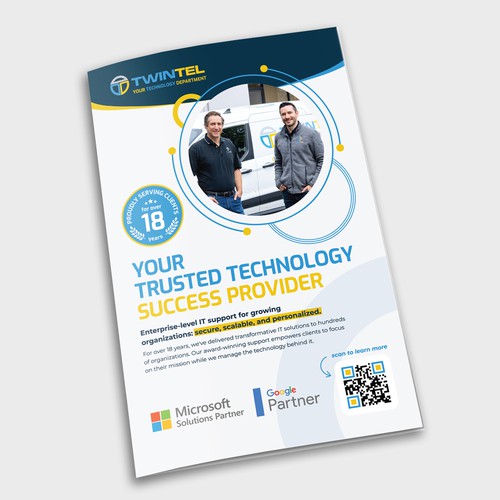 Clean Bifold Brochure for IT Services Provider