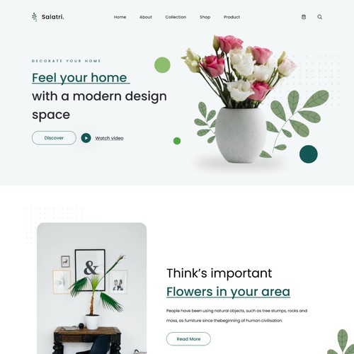Flower shop landing page