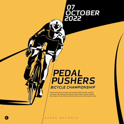 Poster design idea for bicycle championship.
