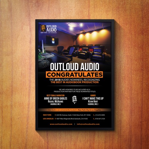 Outloud Audio Award Flyer