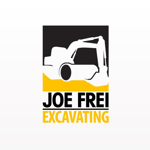 Create the next logo and business card for Joe Frei Excavating