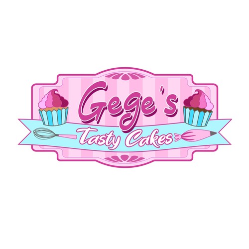 gege's tasty cakes logo concept