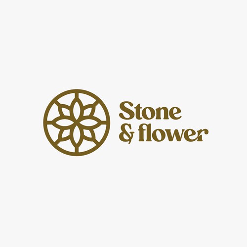 Stone and flower Logo Design