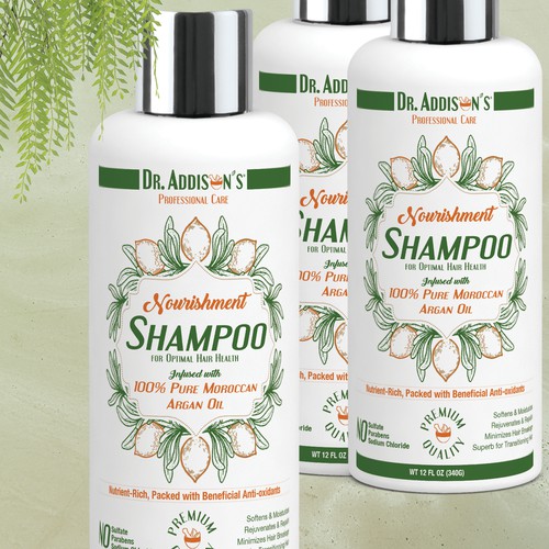 Design an awesome shampoo label (front label only)