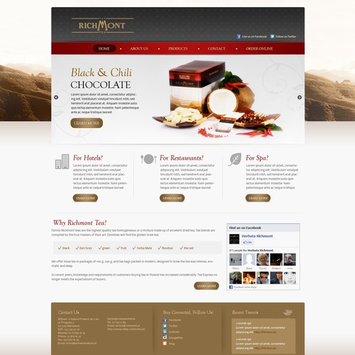 New website design wanted for Richmont Premium Tea