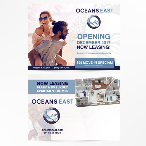 Postcard design for Ocean East