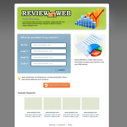 Website template for Reviewmyweb.com