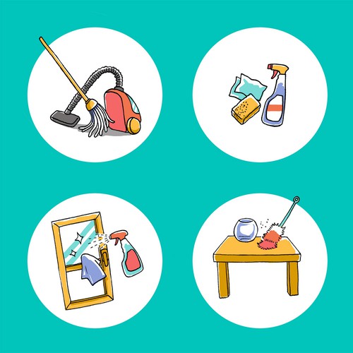 Cleaning services illustration