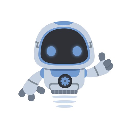 Friendly Robot Mascot Design for Tech & Internet Brand