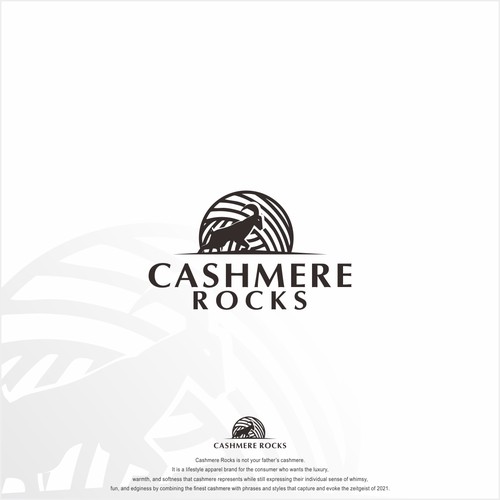 Logo for Cashmere Rocks that sells Cashmere Luxury Sweaters that have fun words on them!