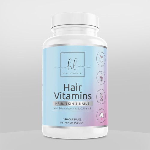 Supplement bottle label design - Vitamins for Women