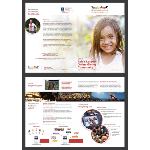 Help us create change for good! Design a short, inspiring brochure for online giving company