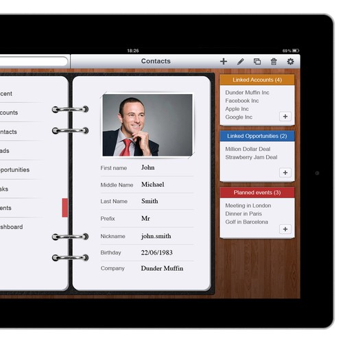 Modern and elegant UI design for sales/market iPad app