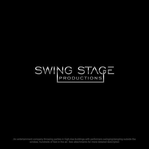Sleek logo for event production company.