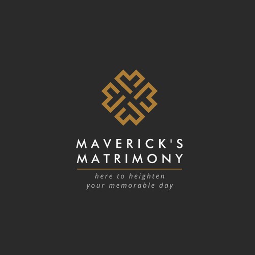 Simple Monogram Logo Concept for Maverick's Matrimony