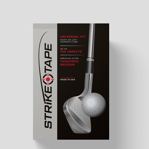 Retail Package Product label for Golf Impact Tape