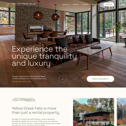 Villa booking landing page