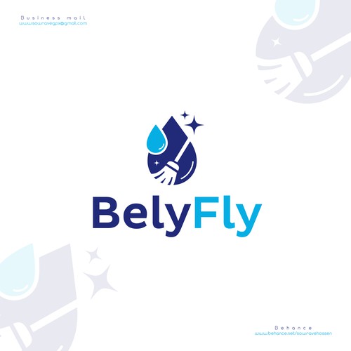 BelyFly – Professional Cleaning Service Logo Design