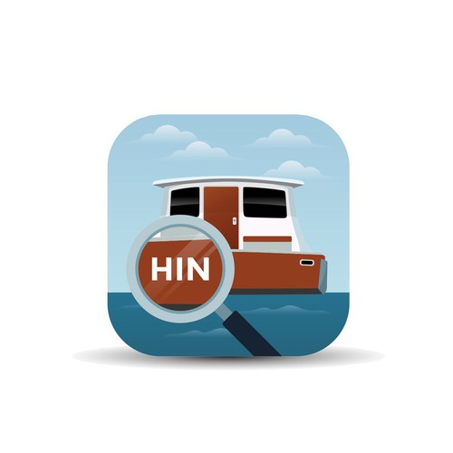 Clean and Unique App Icon for HIN Search App