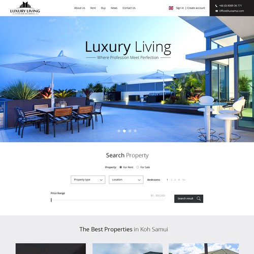 Luxury real estate website design