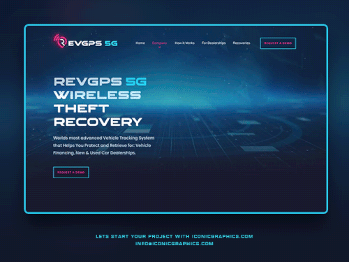 Animated website design for Car theft recovery