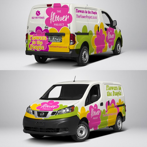 Van wrap design for florist fleet