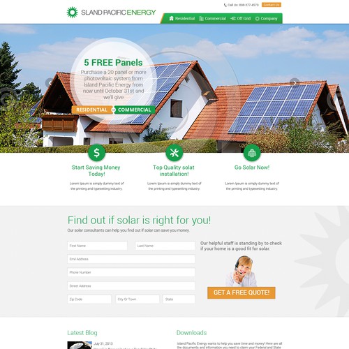 Premium design for Solar company