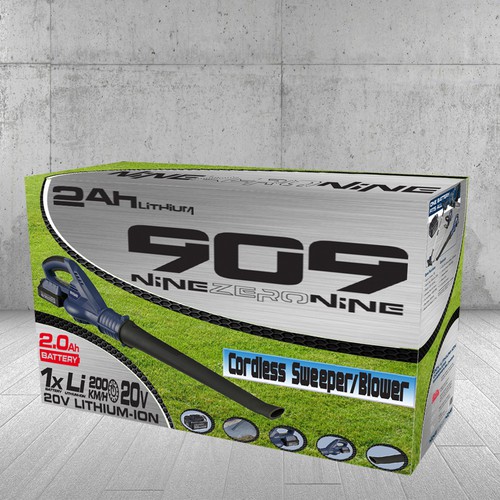 Create the next product packaging for Globalpowerbrands 20v Packaging for Garden Tools