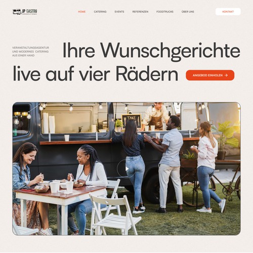Web site design for a Streetfood und Even company