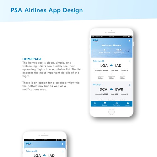 Mobile app for PSA Airlines