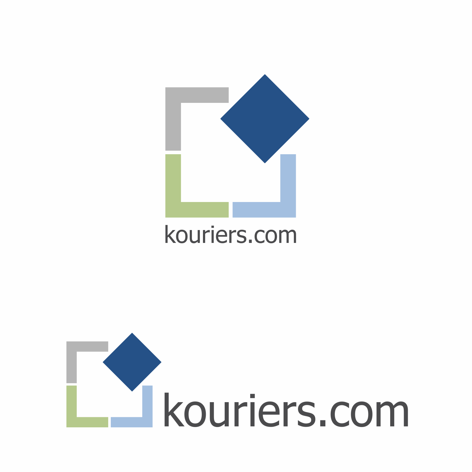 柔軟な発想と深い関与が特徴の経営コンサルティング会社 kouriers.com のシンプルなロゴをデザインしてください