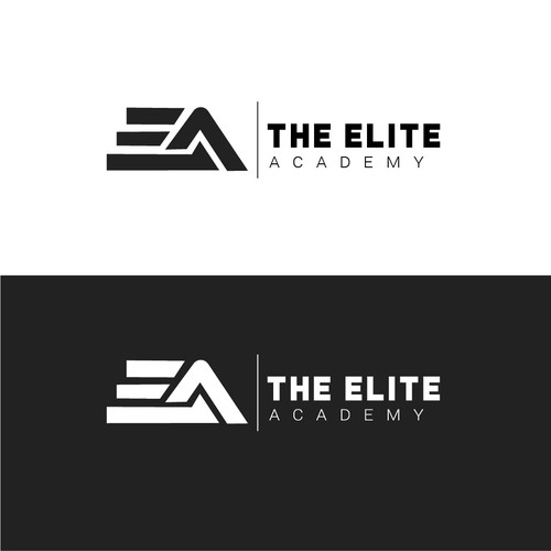 Bold modern logo for business academy