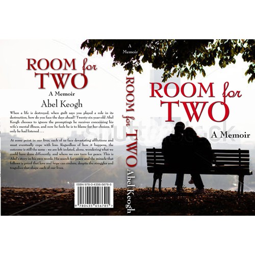 Create a thought provoking cover for the book "Room for Two: A Memoir"