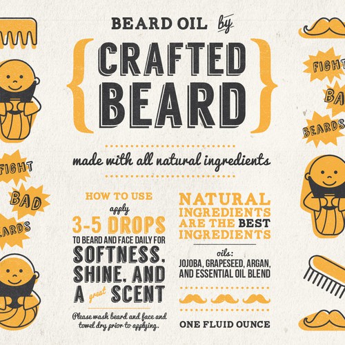 Crafted Beard label