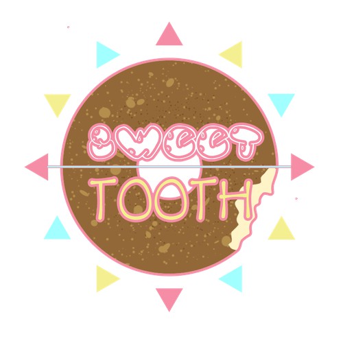 Create a logo for the dentist's donut shop: Sweet Tooth Donuts