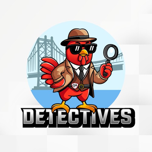 Cartoon Themed Logo Design for Detectives